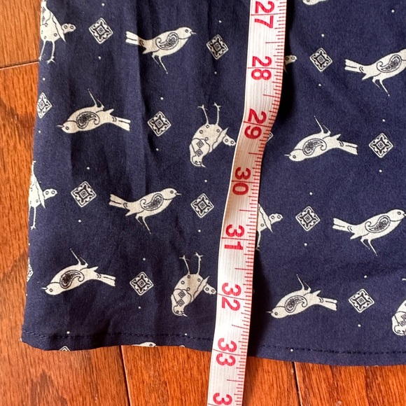 Lily Rose Dress size small, navy blue with birds, 3/4 length sleeves - Picture 3 of 5